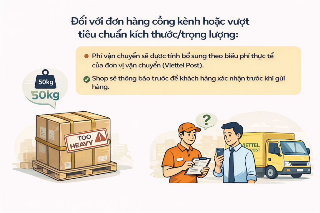 ảnh đơn hàng cồng kềnh của shop tdwellcare