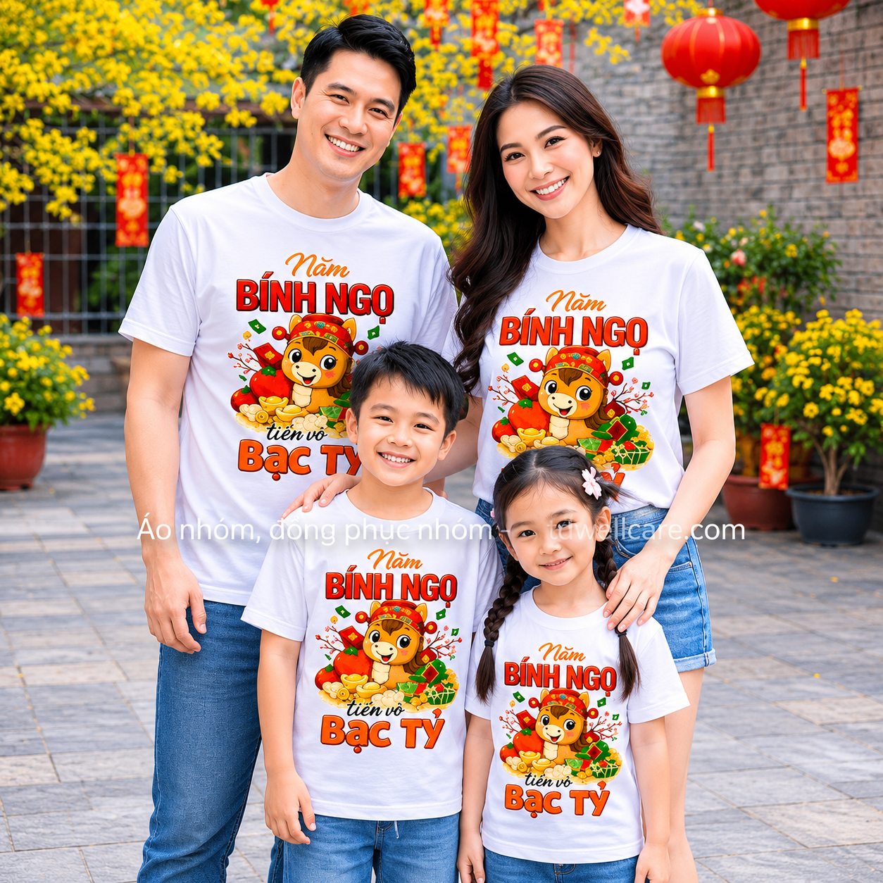 Áo Nhóm Cotton 4 Chiều In hình theo yêu cầu - Ảnh 5