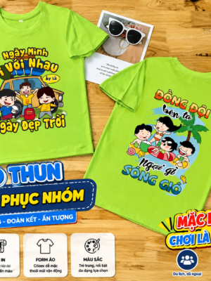 Áo Nhóm Cotton 4 Chiều In hình theo yêu cầu