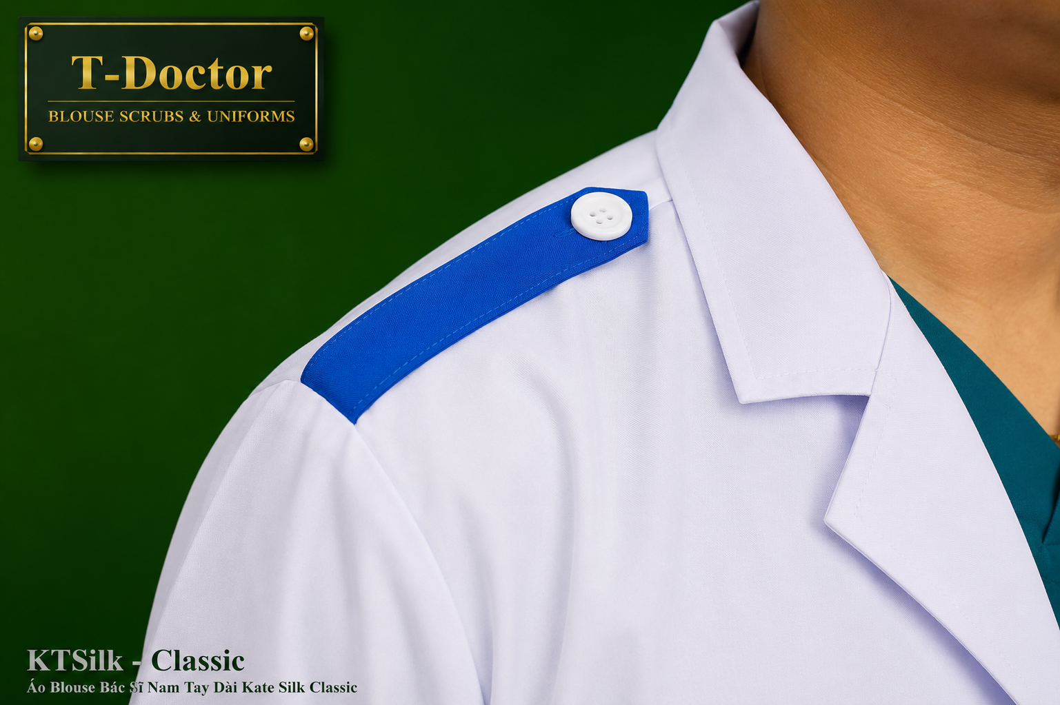 Blouse Sinh Viên Nam dài tay | Kate-S |Đồng Phục Thực Tập Y Dược | T-Doctor - Ảnh 5