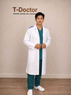 Blouse Sinh Viên Nam dài tay | Kaki-F185 |Đồng Phục Thực Tập Y Dược | T-Doctor